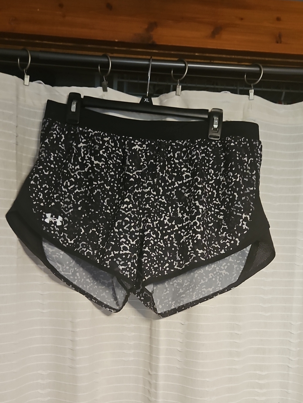 Under Armour Black & White Speckled Women's Athletic Shorts